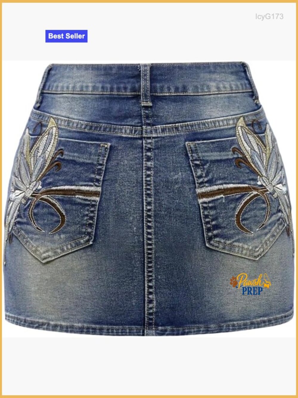 Y2k Denim Skirt Butterfly Embroidery Stretch Bodycon Mini Skirt